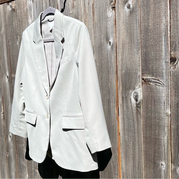 H&M taupe tan oversized blazer size small - Picture 10 of 16